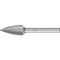 Pferd Carbide Bur - Tree Shape (Pointed), DIA Cut - 1/2" x 1" x 1/4" Shank - SG-5 24813 - alternate 1